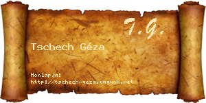 Tschech Géza névjegykártya