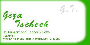 geza tschech business card